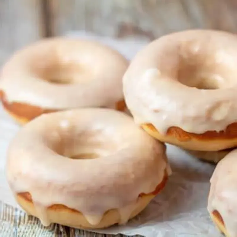 Rosquita con glaseado de vainilla