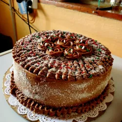 Cake de 26 cm. Relleno de crema chiboux