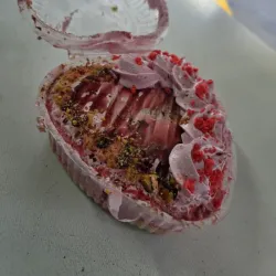 3 leches ted velvet+ arandanos + chantilly + frutas 