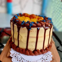 Mini cake de 15 cm. Relleno de crema musselina vainilla