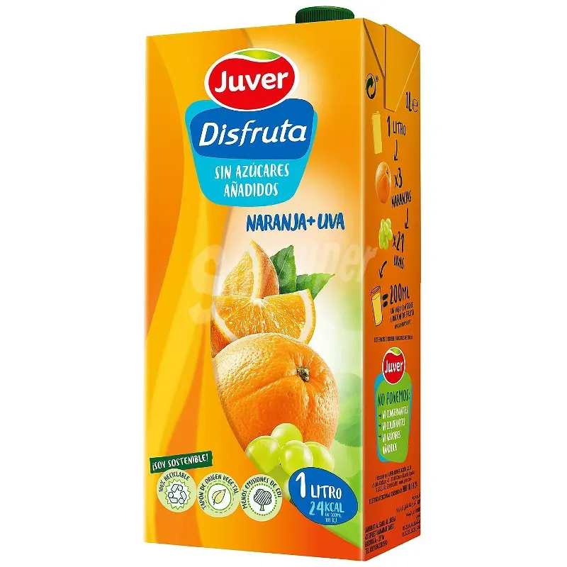 Zuma de Naranja +Uva sin Azúcares añadidos 1 Lt.