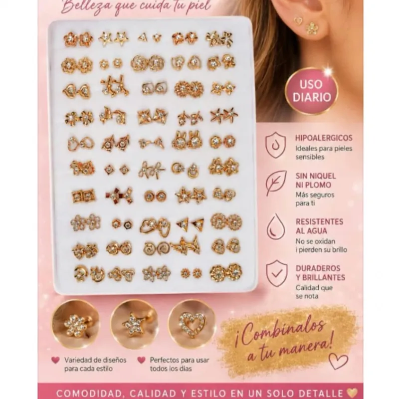 Aretes hipoalergicos