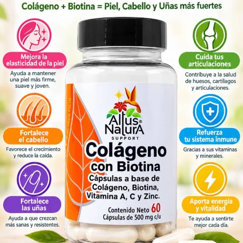 Cápsulas de colageno con biotina