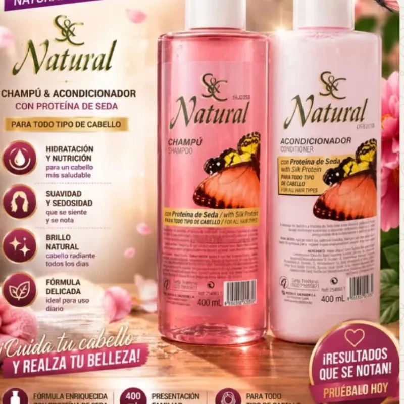 Champú y acondicionador proteína de seda