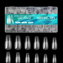 Extra long cover tips gel 600 piezas