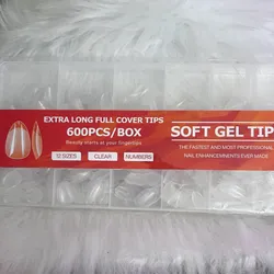 Extra long full cover tips soft gel