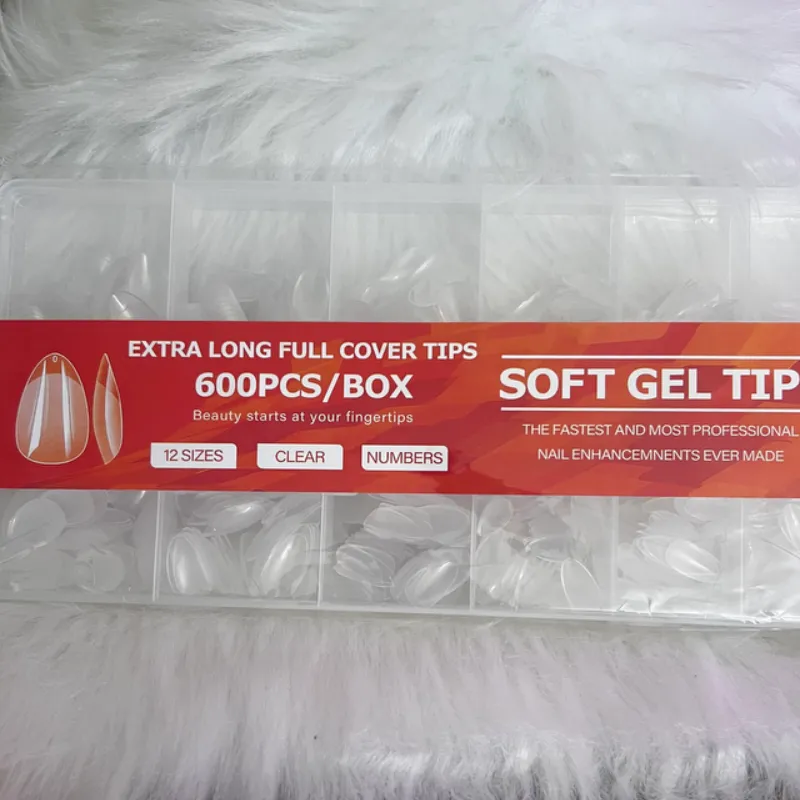 Extra long full cover tips soft gel