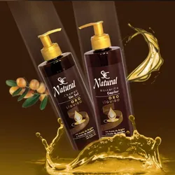 Juego de champú y mascarilla oro líquido 