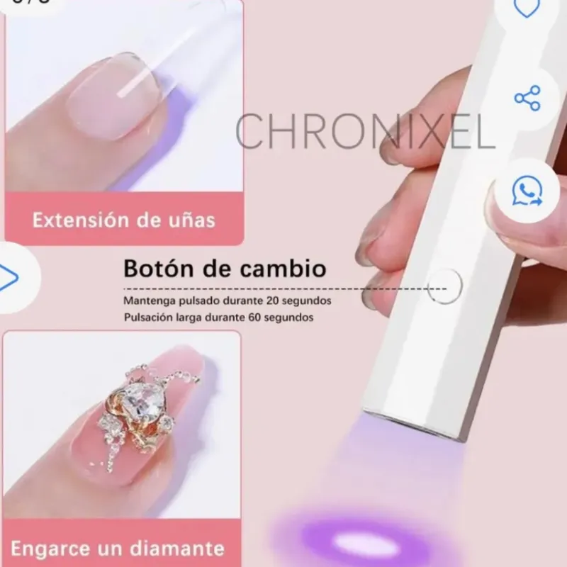 Lámparita soft gel recargable