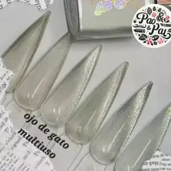 Ojo de gato multiuso plateado