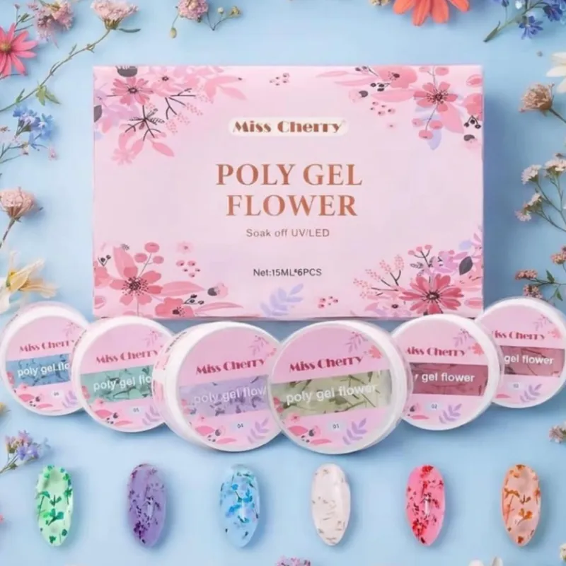 Poligel flower mis cherry