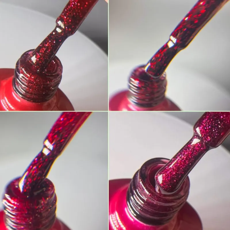 Rojos brillantes con destellos