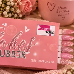 Ruber nude flakes 15  ml Fantasy nail