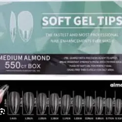 Soft gel medium almond 550 tips