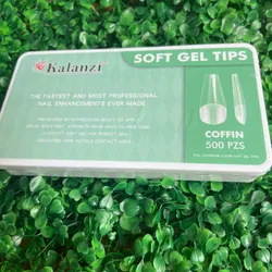 Soft gel Tips coffin 500 piezas