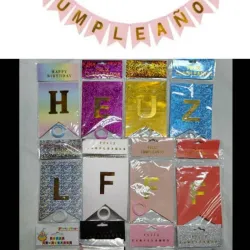 Cartel banderín feliz cumpleaños