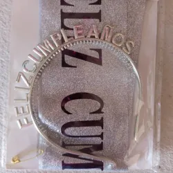 Juego de banda para el cuerpo con cintillo feliz cumpleaños