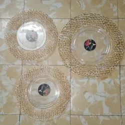 Base acrílica transparente borde malla