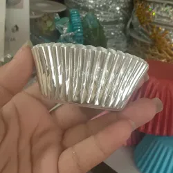 Capacillos plateados para cupcake 25ux