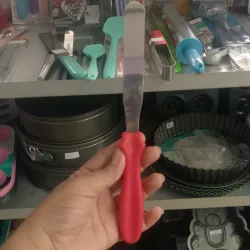 Espátula metálica corta recta