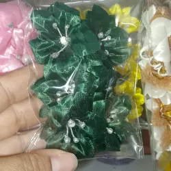 Flores de tela | verde oscuro 6x