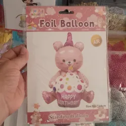 Globo de foil | oso rosa