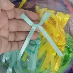 Lazos azul-verde claro para estilo coquette 🎀 x15