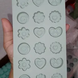 Molde flor, galletas, corazón