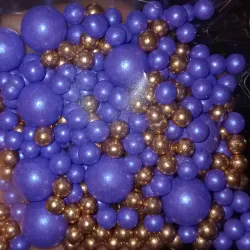 Perlas morado+dorado 50g