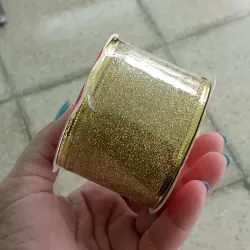 Rollo cinta ancha dorada 5cmx2.7m