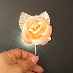 Rosa de tela | color mamoncillo