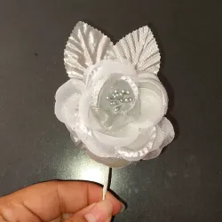 Rosa de tela | color plata