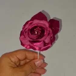 Rosa de tela | color rojo vino