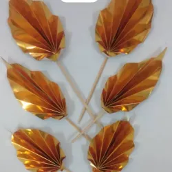 Set de abanicos dorados