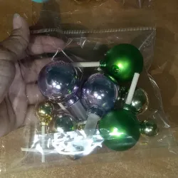 Set de bolas | verde+oro+morado