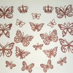 Set de mariposas café