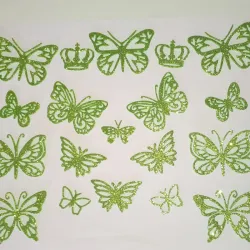 Set de mariposas verde claro