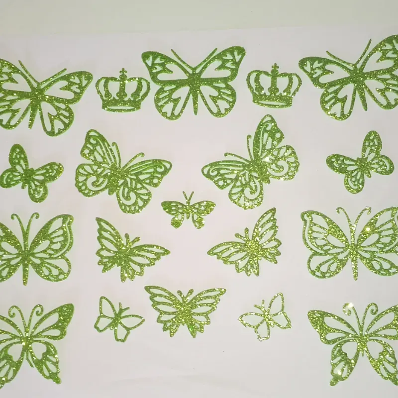 Set de mariposas verde claro