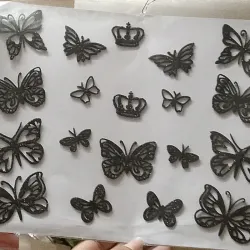 Set de mariposas negras 