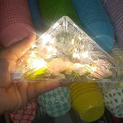 Toper 3D de boda con luces