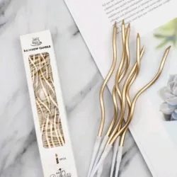 Velas oblicuas doradas 6x