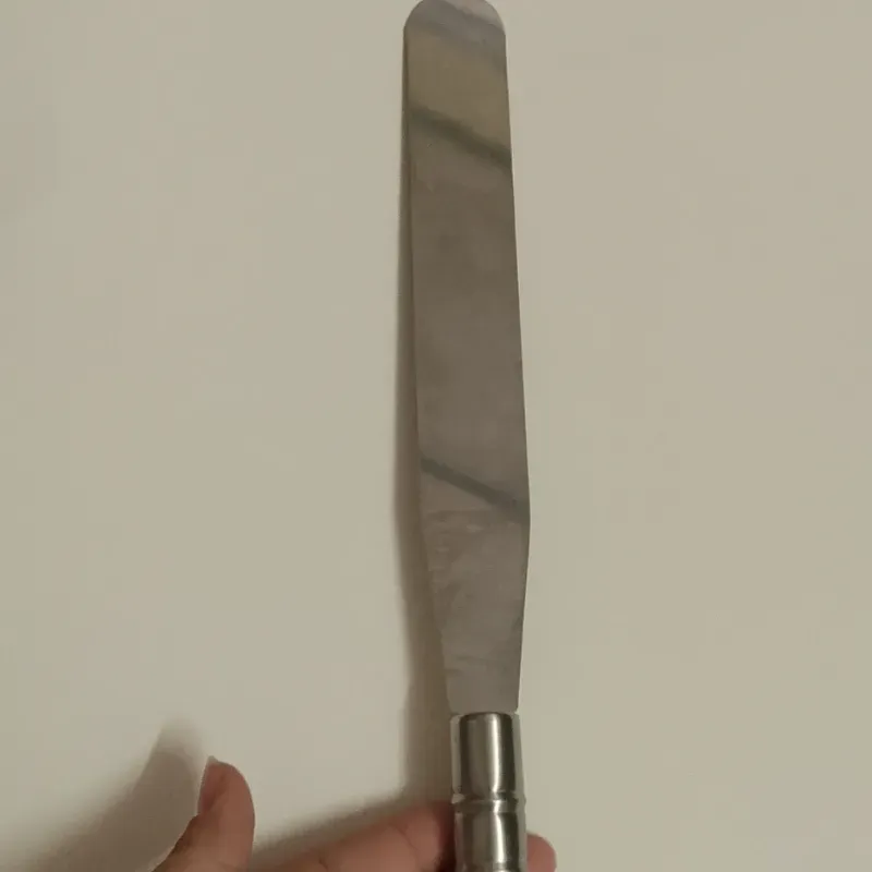 Espátula metálica recta cabo metal