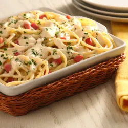 Espaguetis con Jamón 