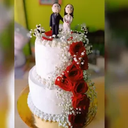 CAKE PERSONALIZADO DE BODA - NATA