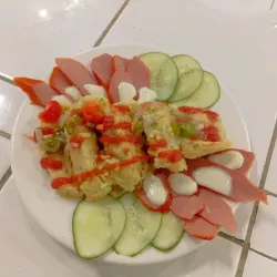 Tamales con salchicha 