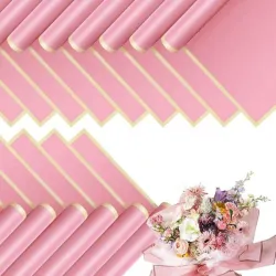 Papel rosado y dorado