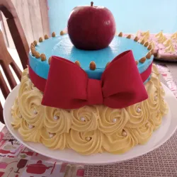 Cakes redondos de capuchino con temáticas 