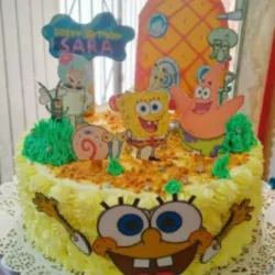 Cake redondo temático Bob esponja