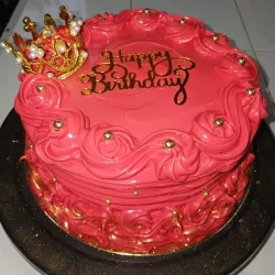 Pastel de cumpleaños redondo