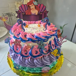 Pastel temática "La Sirenita"